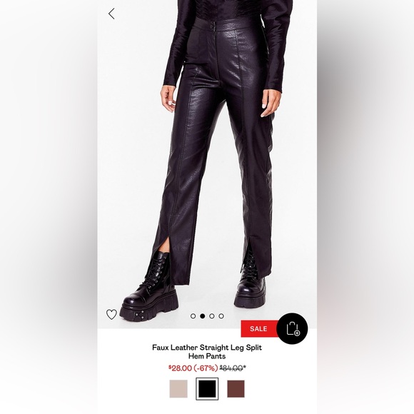 Nasty Gal leather pants size 4 - Picture 2 of 7